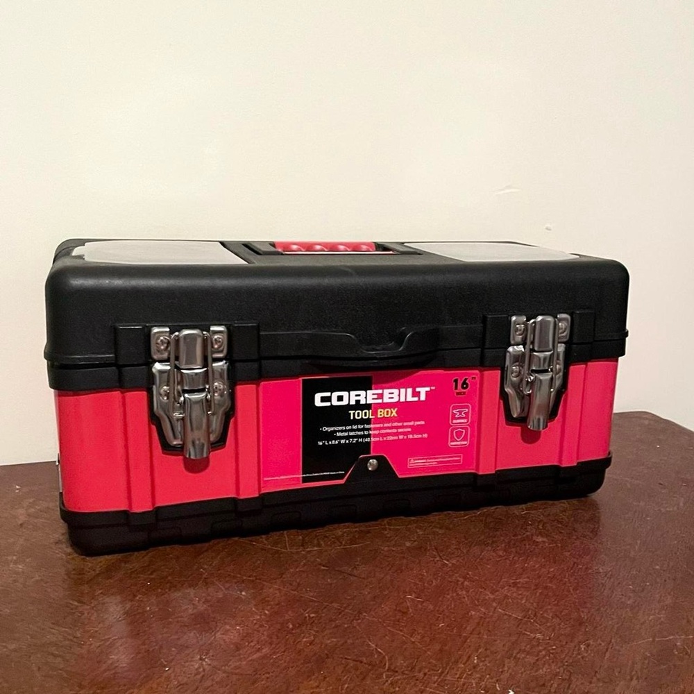 Corebilt 16" Red and Black Wide Tool Box